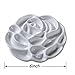 MEEDEN Porcelain Paint Palette, Ceramic Watercolor Pallet Mixing Tray, Rose Shaped Design