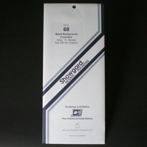 Showgard Strip Style Black Stamp Mounts Size 68