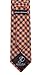 Scott Allan Men's Brown and Orange Tie | Standard Size Adult Woven Necktie | Gingham Pliad ORANGE Necktie for Him