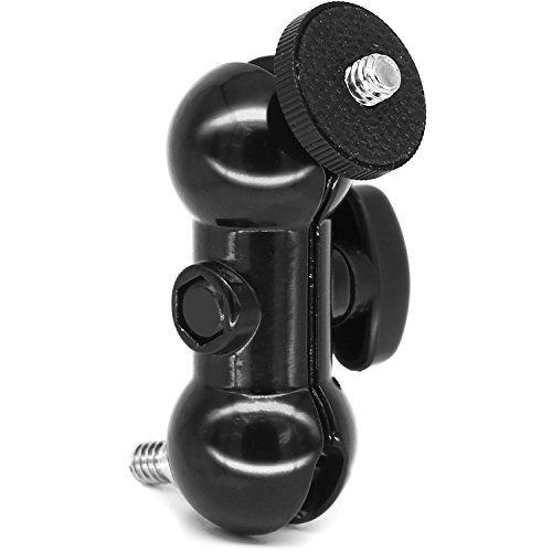 Double Ballhead Ball Arm Camera Clamp Mount Monitor Mount Bracket with