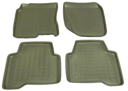 2002-2007 Nissan X-Trail Custom Fit Front and Rear Floor Mats - Floor Liners in Gray