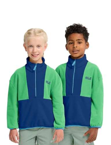 Jack Wolfskin Colorblock Taunus Hz K Pull en Polaire, Blue Orchid, 140 Garçon
