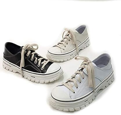 Amazon 本革 革 スニーカー レディース ローカット レザースニーカー 厚底 黒 ブラック 白 ホワイト ベージュ 紐 大きいサイズ カジュアル レディーススニーカー ノーブランド品 スニーカー