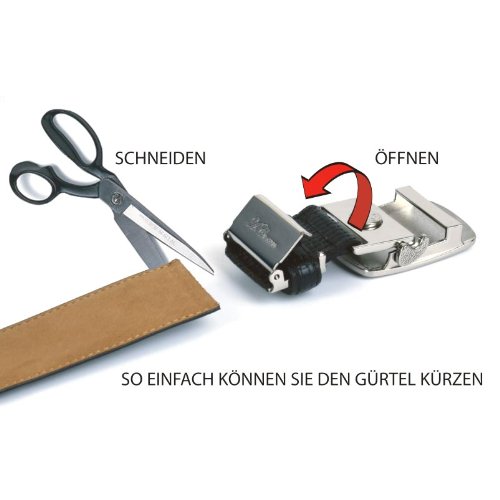 Anthoni Crown designer men`s leather belt black color classic design with black metallic automatic buckle 1,4" width 38"-46" lengths/30T10 (40)