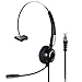 Hands-Free Corded Headset, SoulBay Call Center RJ9 Monaural Telephone Headset with 4-Pin Crystal Head Noise Cancelling Mic for Desk Phone Telephone, Suits Phone Sales, Banks and Telecom Operator