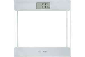 Digital Bathroom Scale for Body Weight, NUTRI FIT Precision Weighing Scale for Weight Loss, High Accuracy Measurements, 400 Pounds, Step on Technology