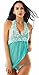 ADOREJOY Women's Halter Babydoll Lingerie Set Plus Size