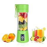 [Upgraded Version] WENFENG USB Juicer Cup, Personal Size Rechargeable Juice Blender and Mixer, 380ml Fruit Mixing Machine with USB Charger, Upgraded 6 Blades for Superb Mixing