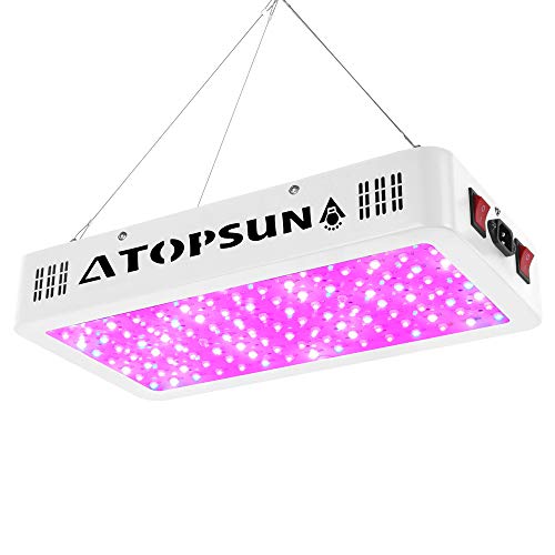 MORSEN 600W Full Spectrum LED Grow Light, Grow Lamp for Indoor Plants Veg and Flower, Double Switch&Free Gift