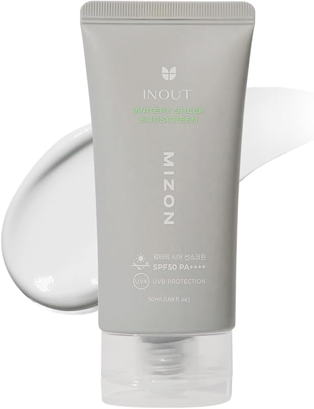 [MIZON] INOUT Protetor Solar Aguado e Transparente SPF50+PA++++ (50ml) Fluido Coreano + Protetor Solar para Cuidados de Pele, Proteção 24H, Hidratante, Ácido Hialurónico, 100% Vegan