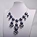 Jane Stone Mini Bubble Navy Necklace Small Fashion Women Necklace Statement Child Necklace Fancy Lovely Necklace(Fn0584SM-Navy)