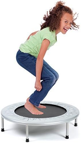 Rexco Adult Childrens Kids 36” Round Mini Trampoline Junior Indoor Outdoor Jumping Exercise Mat Toy Game Summer Fun Fitness Gym Trampolines