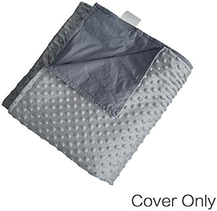 YGJT Duvet Cover for Weighted Blanket Adults Kids Heavyweight Comforter Minky & 100% Cotton 48”x 72” Grey