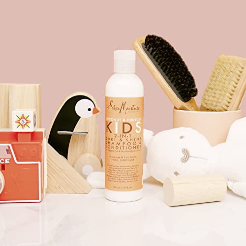 SHEAMOISTURE KIDS EXTRA MOISTURIZING DETANGLER FOR CURLY HAIR COCONUT AND HIBISCUS KIDS DETANGLER WITH SHEA BUTTER 8 OZ