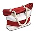Moskus Gear Beach Bag With Inner Zipper Pocket from Tote Bag with Rope Handles (Medium, Red White)