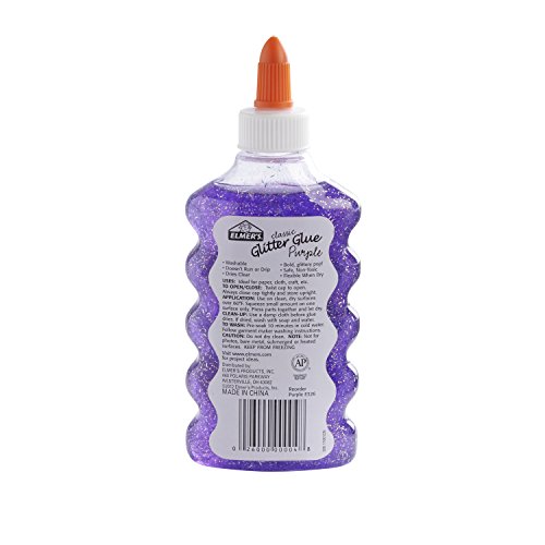 Elmer's Liquid Glitter Glue, Washable, Assorted Colors, 6 Ounces Each
