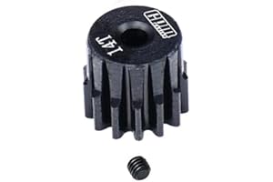 40Cr Steel Pinion Gear 14T 0.5M 2mm Shaft for LOSI 1:24 Micro-B 2WD Buggy RTR-LOS00007 / 1:28 Micro-T 2S 2WD RTR Stadium Truc