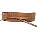Womtop Womens Belts PU Leather Obi Waist Belt Adjustable Length Waist Strap Cummerbund for Dress (Browm+Camel, Free)