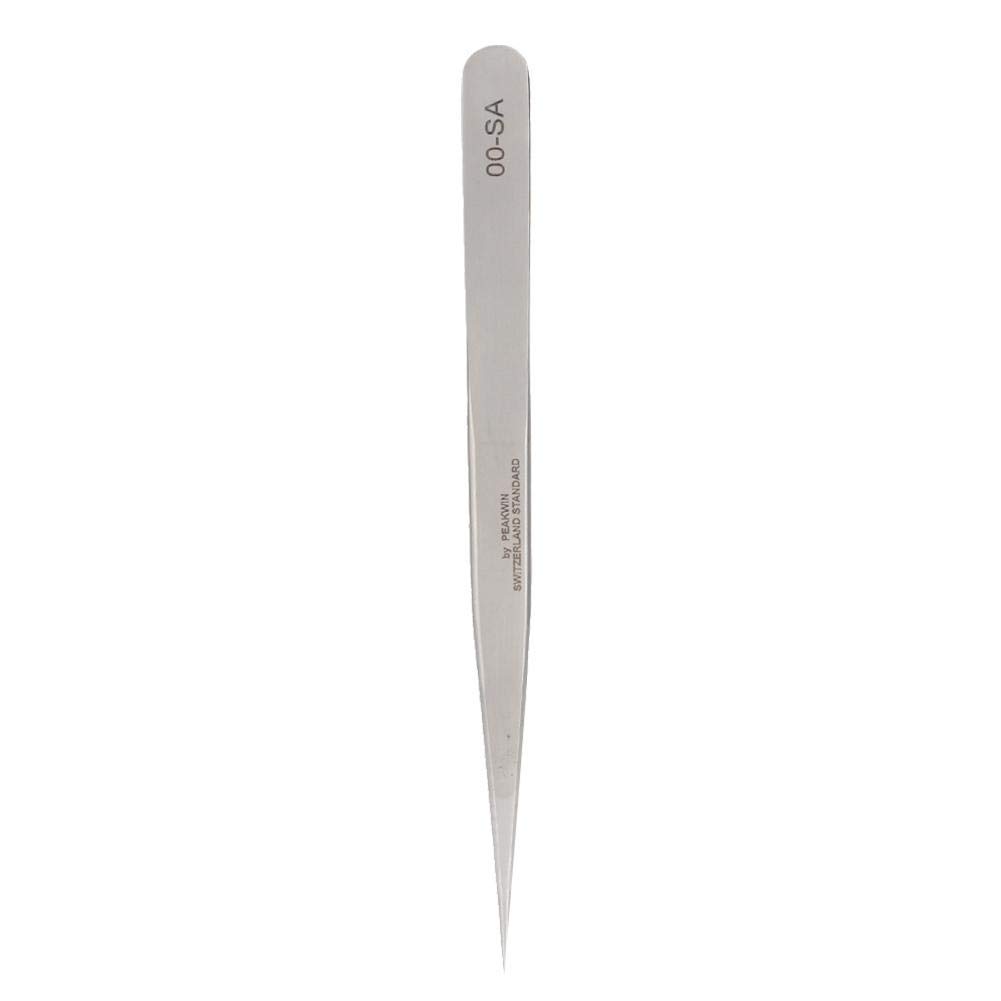 Stainless Steel Tweezers, Watch Repair Tweezers, Precision Tools Antimagnetic Tweezer Anti Stainless Watch Repair Tool Anti Acid Curved Tip Antistatic Tweezer(# 3)