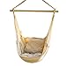 CCTRO Hanging Rope Hammock Chair Swing Seat, Large Brazilian Hammock Net Chair Porch Chair for Yard, Bedroom, Patio, Porch, Indoor, Outdoor - 2 Seat Cushions Included primary