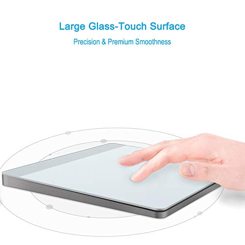 Wireless Trackpad Touchpad, VOGEK Rechargeable Trackpad with Multi-Touch Navigation Support Windows 7 Windows 10 on Laptop/Notebook/Desktop Computer (2.4GHz) (White Grey) (White)