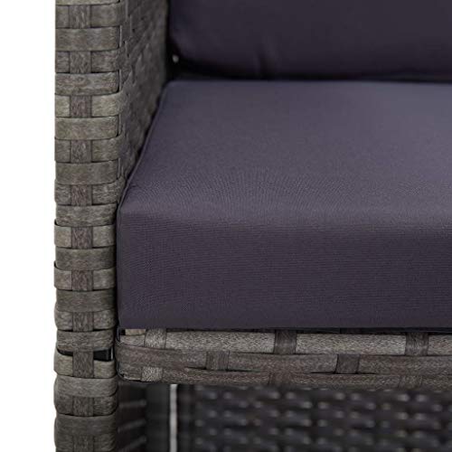 pedkit 5-TLG. Garten Essgruppe Gartengarnitur Gartenmöbel Set Gartenset Garten Essgruppe Tisch Stuhl Sessel Poly Rattan… – Bild 3