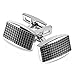 DORICUFF Cufflinks for Men Cuff Links Gift for Dad Mens Cufflinks Set Blanks Classy Silver Gun Black Plating