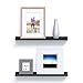 Wallniture Denver Floating Wall Shelf, Wall Mounted Photo Ledge and Bookshelf Black 22 Inch