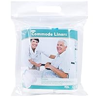 Bedside Commode Liners,Disposable Commode Bags,Commode Chair Liners, Commode Pail Liners for Bedside Commode Pail Toilet, Universal Fit (60 Pack)