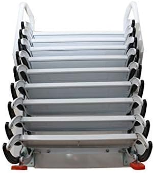 Metal Attic Stairs Telescopic Ladder Indoor Pull Down Thickened Folding Wall Mounted Ladder Factory Customization Carbon Steel 1 9m Amazon Com