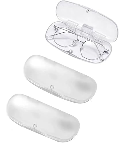 Chris.W Transparent Hard Eyeglasses Case Plastic Glasses