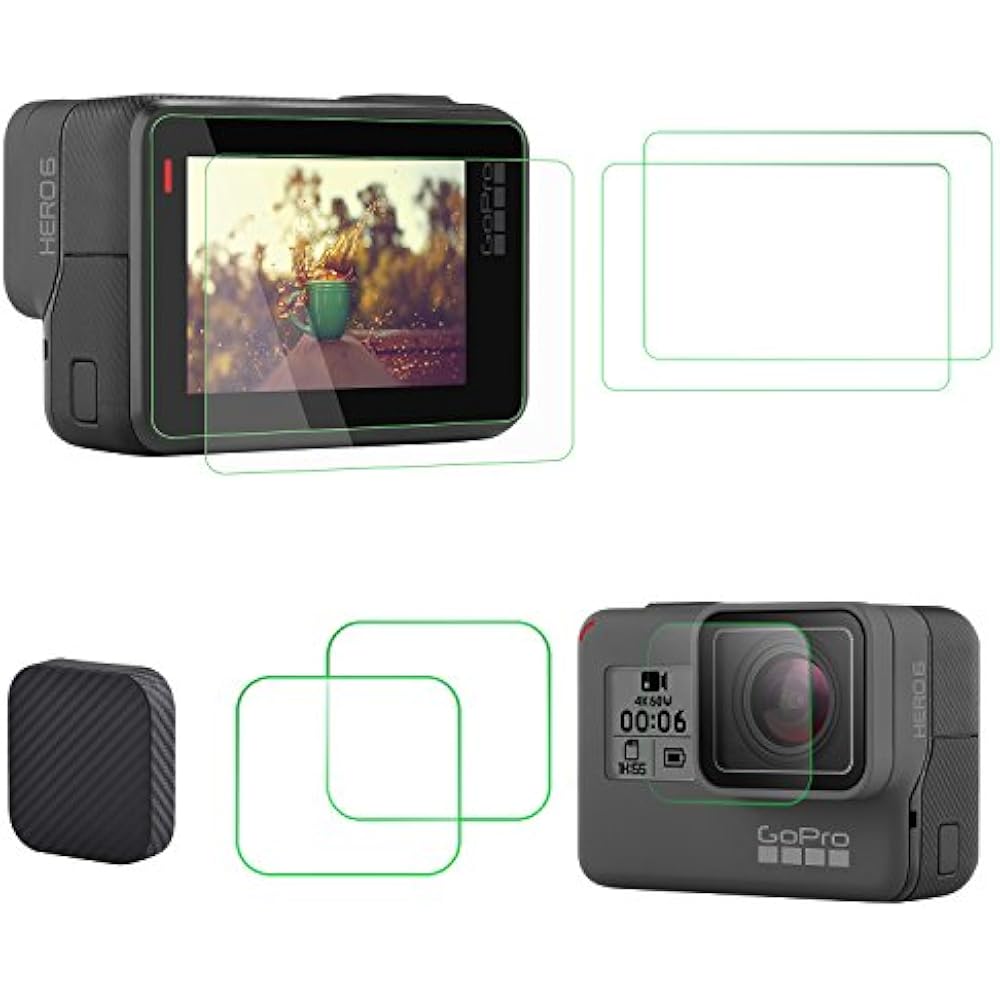 5 Hapurs Lens Cap and Lens & Screen Protector for for GoPro Hero 7