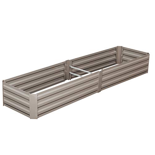 Outdoor 8x2 Ft Metal Raised Garden Bed Patio Large Frame Planters Box for Vegetables/Flower/