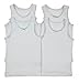 Buyless Fashion Little Girls 100% Cotton White Scoop neck Undershirt With Colored Trim (4 Pack)