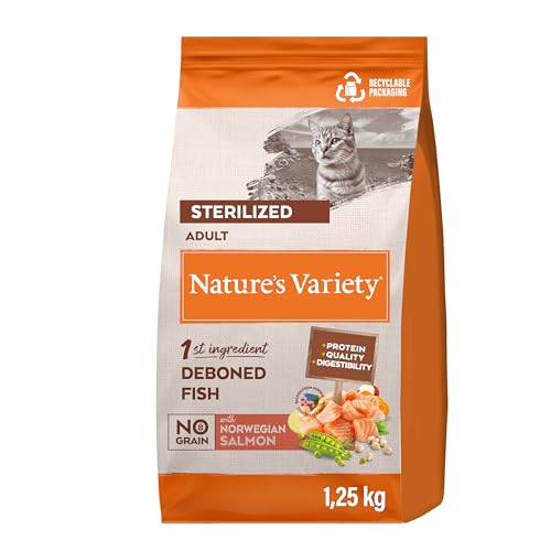 Natures Variety No Grain Sterilized Cat Food with Norwegian Salmon - 1.25 kg