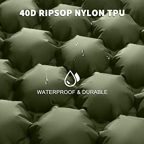 VOLADOR Double Sleeping Pad, Foot Pump Inflating Camping Mat for Two Person, Portable Outdoor Inflatable Air Mattress for Backpacking Hiking, Travel, Tent