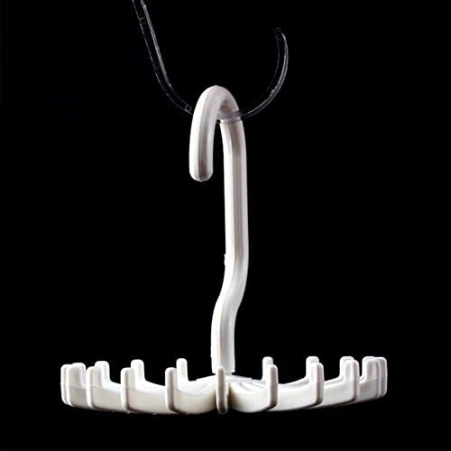 gfjhgkyu Useful Household Items Household Storage Holder Men 20 Hooks Rotating Belt Scarf Rack Organizer Adjustable Neck Tie Hanger Holds