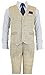 Vittorino Boy's Linen Look 4 Piece Suit Set with Vest Pants Shirt and Tie