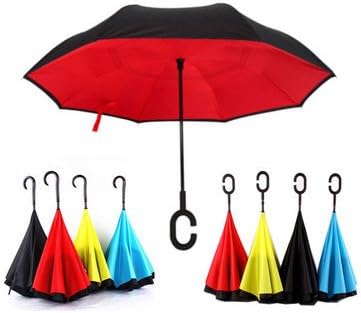 K-CASA UB-1 Creative Reverse Double Layer Umbrella Folding Inverted Windproof Car Standing Rain Protection