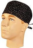 Mens and Womens Surgical Scrub Cap - Black Fantasia Dots