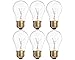 KOR (Pack of 6) A15 25W Incandescent Appliance Bulbs – Clear Finish, E26 Medium Base, 120V – Standard Size for Ovens, Refrigerators, and Lamps
