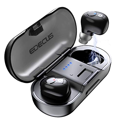 Wireless Earbuds, EDECUS TL1 Bluetooth 5.0 True Wireless Bluetooth Earbuds with 24H Playtime, 3D Stereo HiFi Sound Wireless Headphones, Built-in Mic Bluetooth Headphones with Portable Charging Case