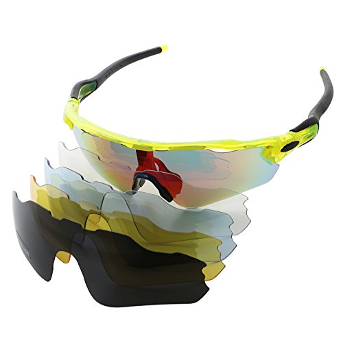 Polarized Riding Sunglasses Safety Goggles Mountain Bike Mirror Goggles UV  Protection Eye Protector Glasses With Interchangeable Lens for Unisex