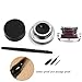 Eyeliner Stamp Kit Latest For Easy Cat Eyes Winged Eyeliner Stamp Water Proof Smudge Proof Black and Brown Eyeliner Gel 5 pcs Set With 2 Pieces Eye Makeup Brushes Lemoncy