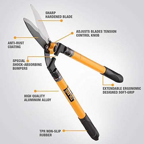 Tolsen Garden Shears, Hedge Clippers, Shears Trimmer, Telesocopic Hedge