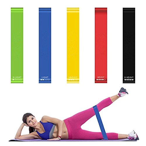 Fitness Resistance Band,Dream Wings Pull Up Assist Bands, Stretch Resistance Bands Heavy Duty Workout/Exercise Bands for Strength Fitness Training,Physical Therapy Set of 5 - Thumbnail 5
