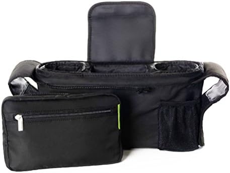 Thumbbaby Stroller Organizer for Smart Moms, Fits All Strollers, Premium Deep Cup Holders,Perfect Baby Shower Gift! Extra-Large Storage Space for phones, Bottles, Diapers, Books, Toys