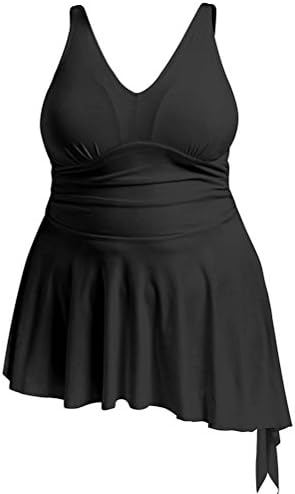 AFPANQZ Swim Dress Two Piece Tankini Swimsuits for Women Plus Size Swimwear Modest Swimdress with Briefs