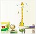 Kappier Cute Giraffe Height Measurement Growth Chart in Inches and Centimeters Removable Wall Decals