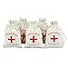 vLoveLife 10pcs Wedding Party Favor Bags 4x6 inch RED GLITTER CROSS Bachelorette Hangover Kit Bags Recovery Kit Bags Survival Kit Bags Cotton Muslin Drawstring Bag